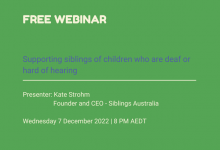 Supporting siblings of children who are d/Deaf or hard of hearing