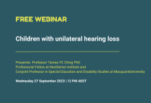 Webinar - Children with unilateral hearing loss